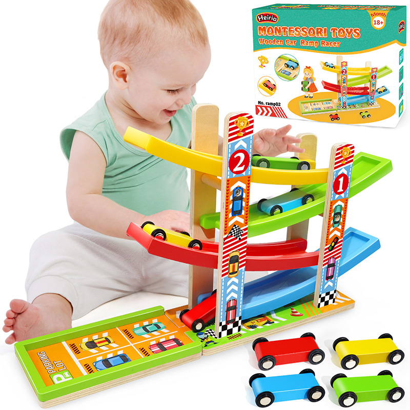 Large Wooden Car Ramp Toy (ramp02)